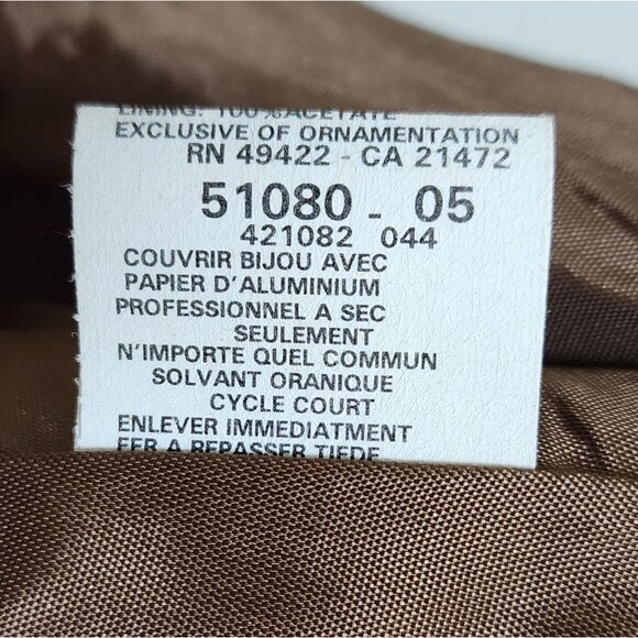 Jessica McClintock Dress Sz 8 Brown Satin Lace Strapless Rhinestone Prom Formal - Picture 9 of 9